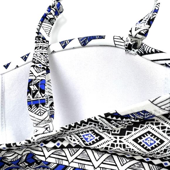 Profile by Gottex Ixtapa Flyaway Bandeau Tankini in Blue/Black Multi 6 - Picture 6 of 8